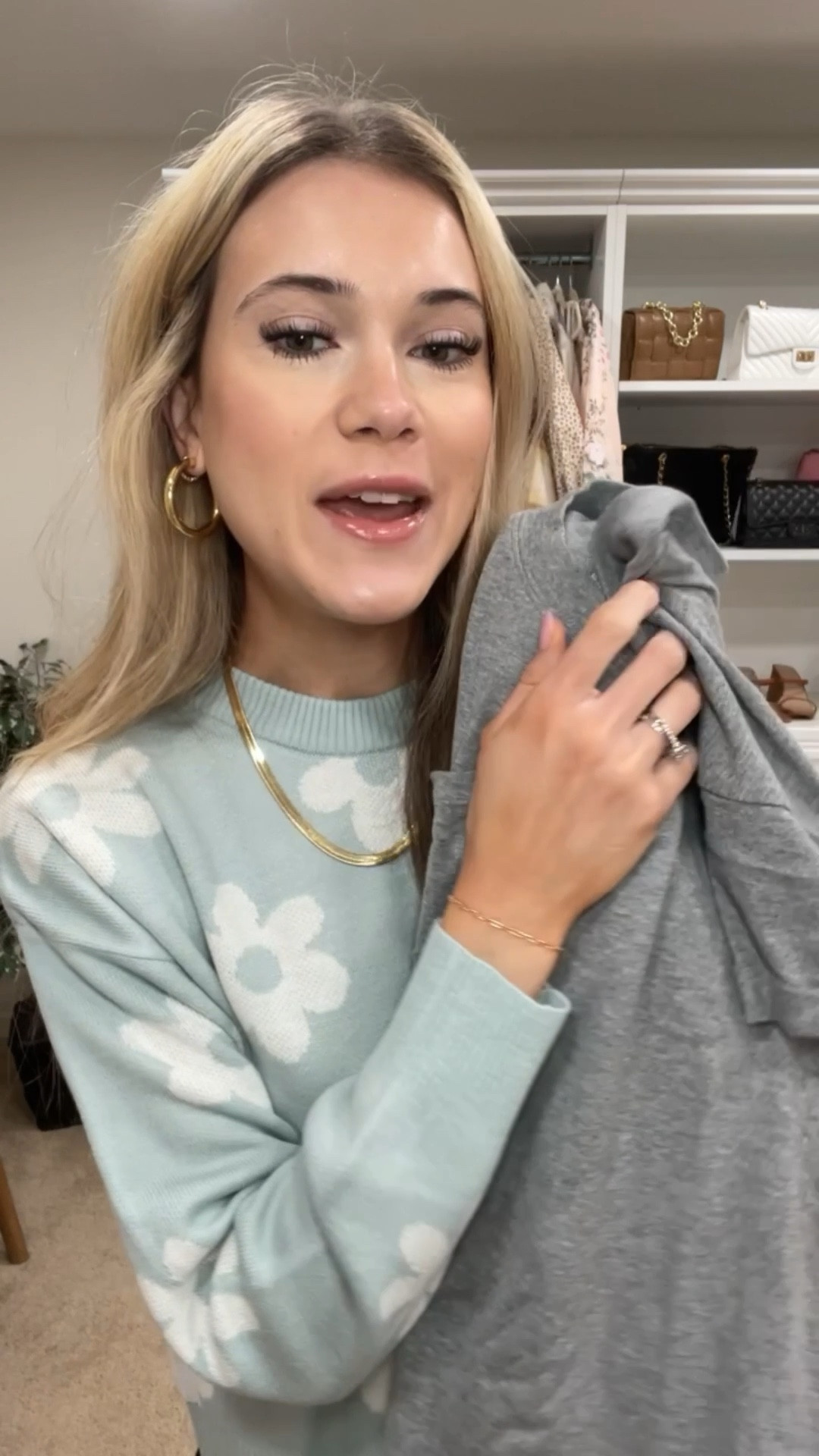 $11 Walmart dress. Walmart fashion. Daisy sweater. Grey t shirt dress. White sneaker. Daisy sweater. 

#LTKSale #LTKstyletip #LTKunder50