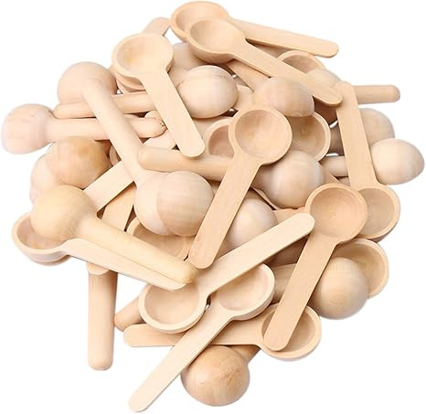 RDEXP Small Wooden Salt Spoons for Spice Jars Seasoning Honey Coffee Set of 50 | Amazon (US)