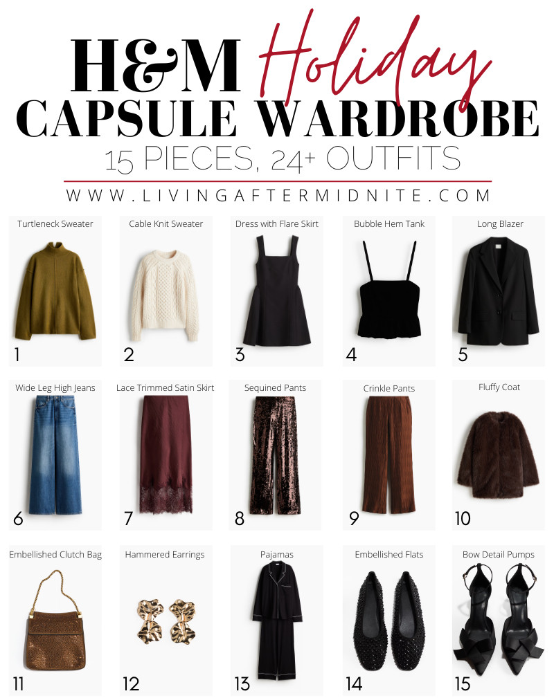 H&amp;M holiday capsule wardrobe, Christmas capsule wardrobe, holiday outfit inspiration 
 

#LTKootd #LTKFindsUnder50 #LTKHoliday