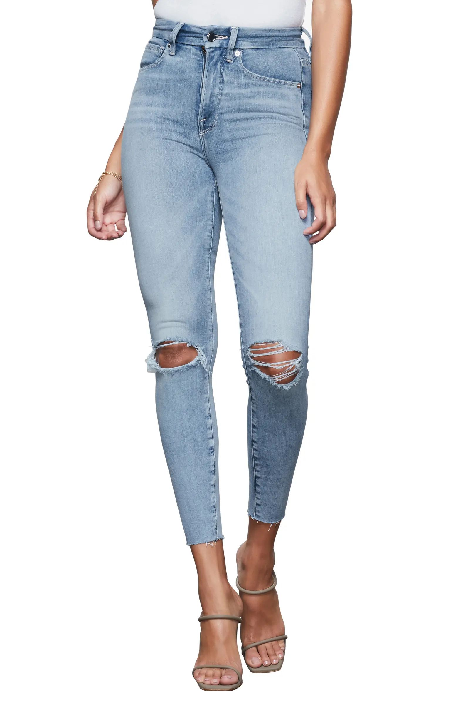 Good Waist Ripped High Waist Crop Skinny Jeans | Nordstrom