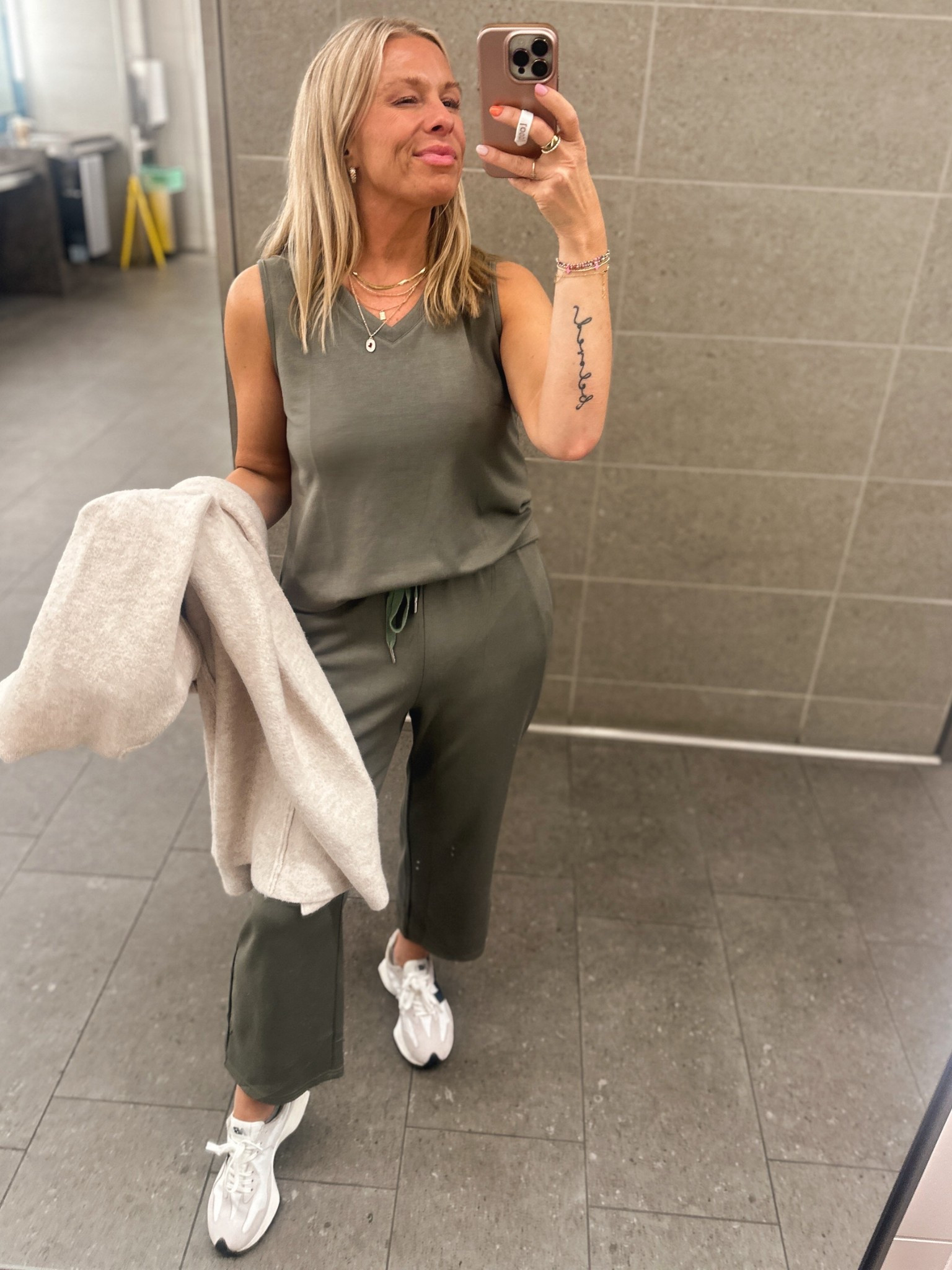 This was the BEST travel set! Comfy and easy. This sweater was the best too. Wearing a medium in the set! 

#LTKTravel #LTKSaleAlert #LTKStyleTip