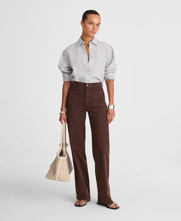 The Emmett Wide-Leg Pant: Patch Pocket Edition | Madewell | Madewell