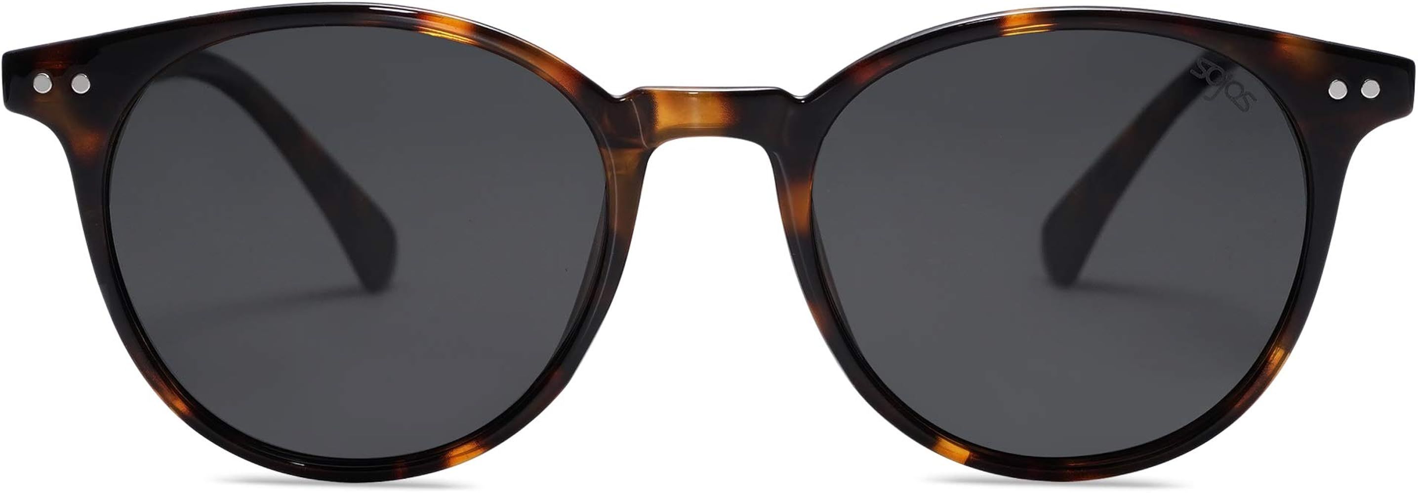 SOJOS Small Round Classic Polarized Sunglasses for Women Men Vintage Style UV400 Lens SJ2113 | Amazon (US)