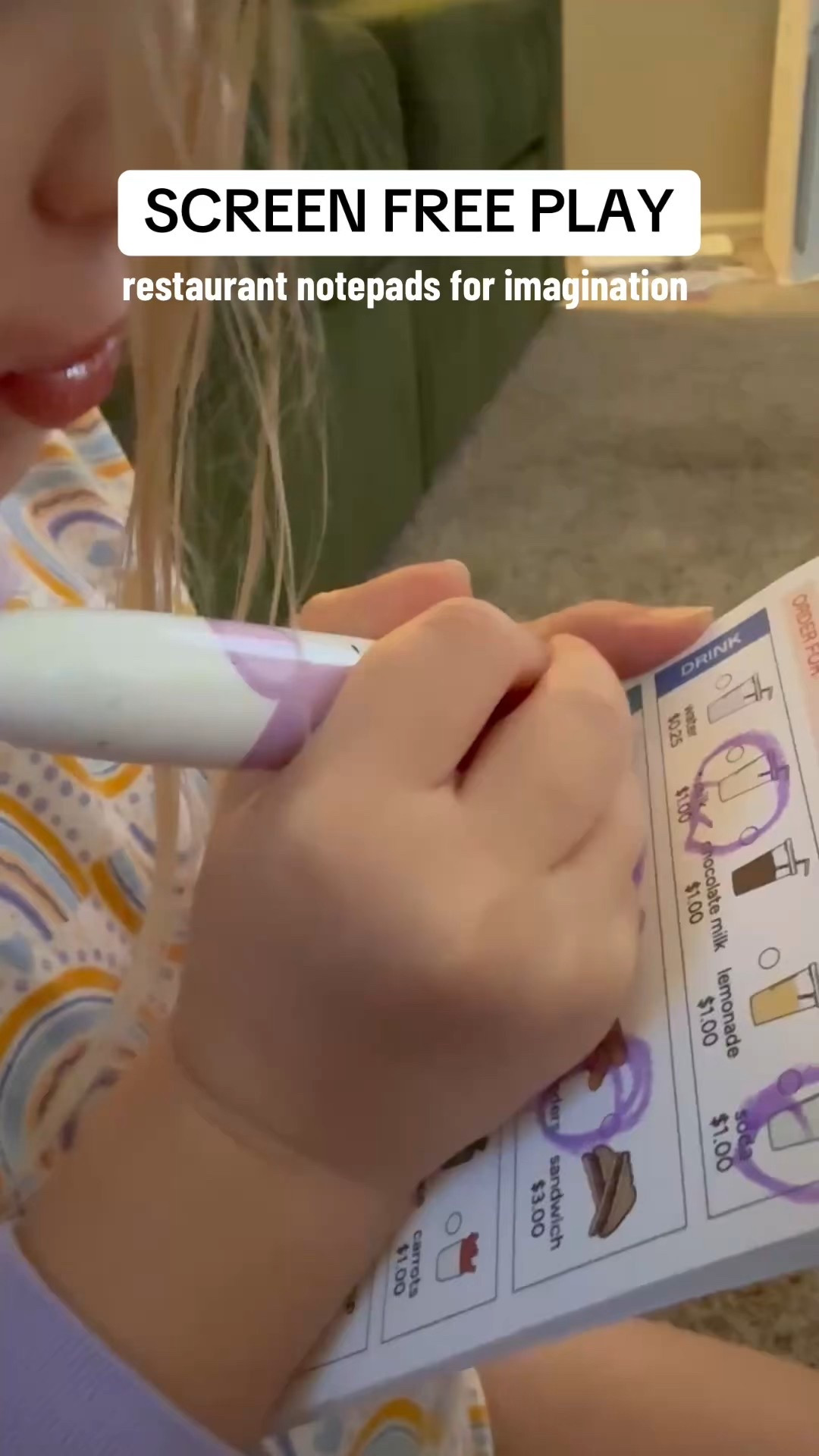 Trade screens for imagination time 🎨✨ These Playtime Notepads are every little one’s ticket to hours of creative, screen-free fun! With 2 pads and 40 pages each, kids can play “store,” “restaurant,” “doctor,” or any adventure they dream up. Perfect for preschool learning, pretend play, and hands-on fun that builds real-world skills.

#kidsactivities #screenfreeplay #pretendplay #kindergartenlearning #momapproved

#LTKdayinmylife #LTKGiftGuide #LTKHoliday