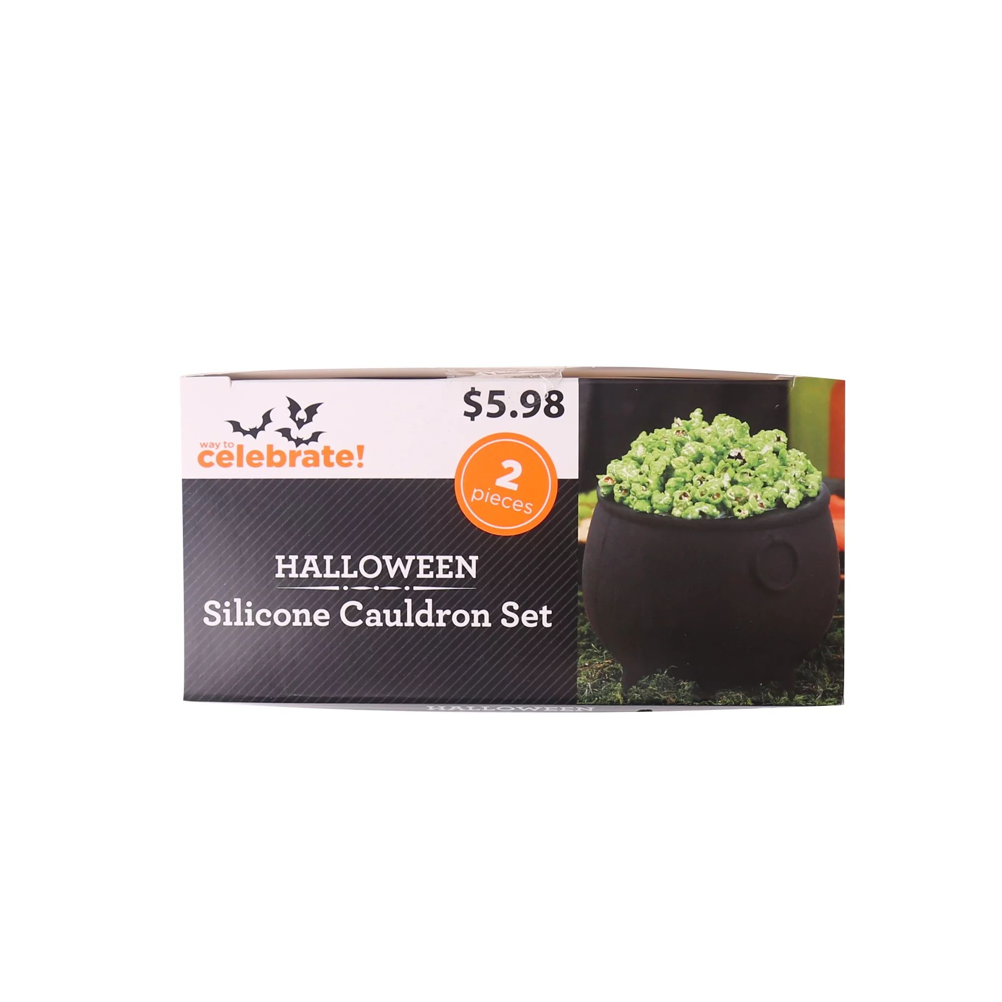 Way to Celebrate Halloween 2 Black Cauldron Silicone Mold Set | Walmart (US)