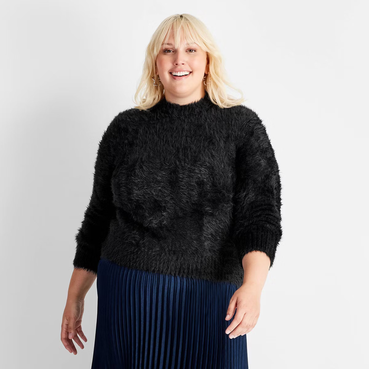 Women's Crewneck Eyelash Sweater - Future Collective | Target