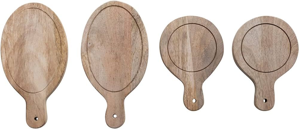 Creative Co-Op Mini Wood Serving Boards with Handles, Set of 4, 2 Styles | Amazon (CA)