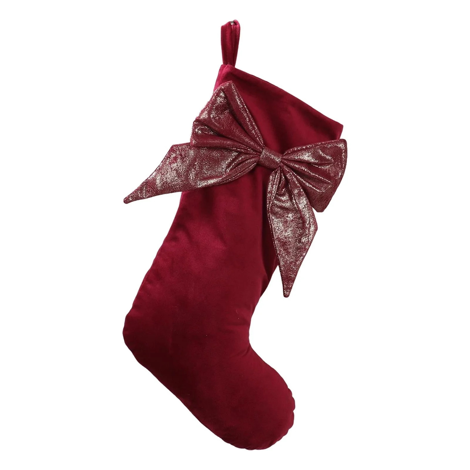 HCTSHG Classic 20 inch Velvet Christmas Stockings with Bow Knot, Christmas Decor Soft Velvet Stoc... | Walmart (US)