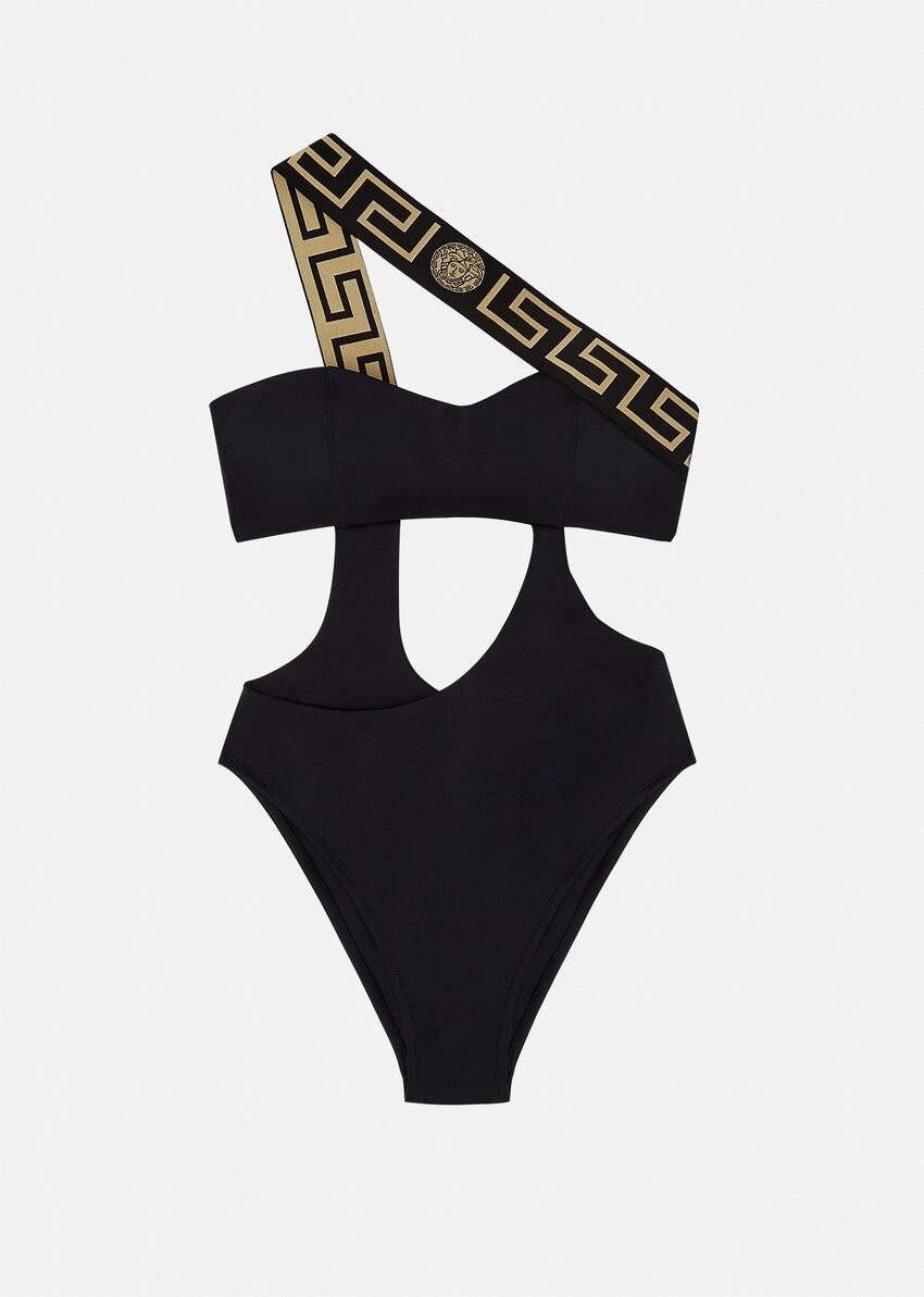 Versace Greca Border One-Piece Swimsuit for Women | US Online Store | Versace (US)