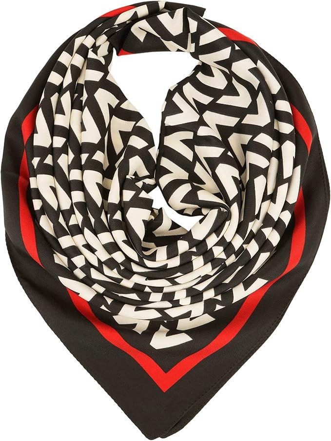 YOUR SMILE Silk Like Scarf Women's Fashion Pattern Large Square Satin Headscarf Headdress | Amazon (US)