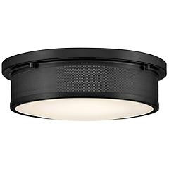 Hinkley Pierce Medium Flush Mount 14" Black | Lamps Plus