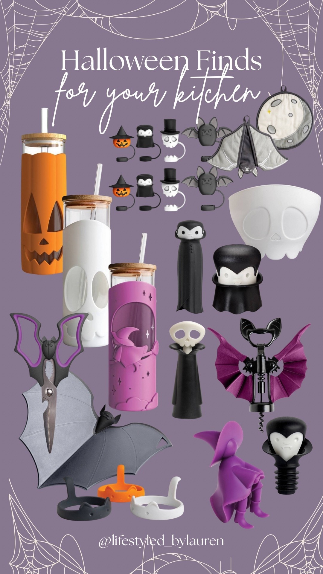 I came across this SUPER CUTE Halloween Collection for your kitchen! I love the drinking glasses and ordered so will show you up close when they arrive! So fun! 🎃🕷️🦇

#LTKHome #LTKSeasonal
