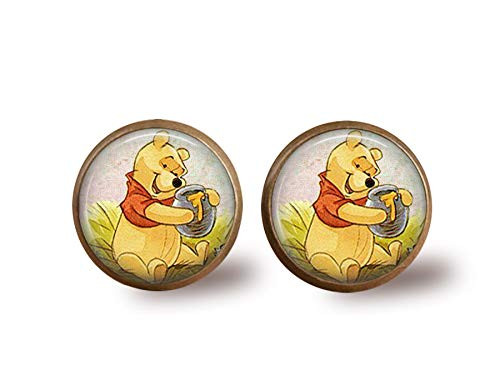 Winnie The Pooh Stud Earrings- Bronze | Amazon (US)
