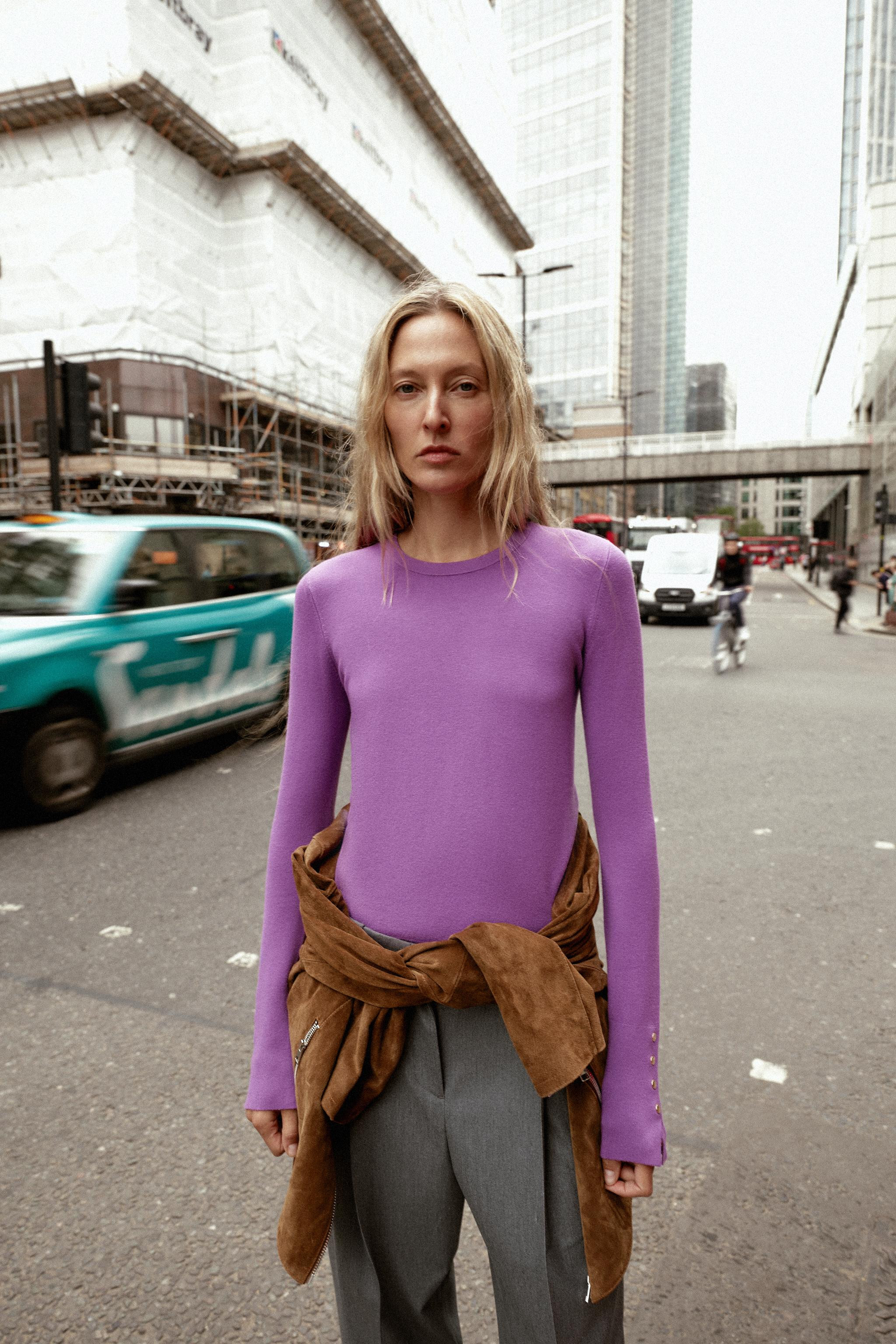 BASIC PLAIN KNIT SWEATER | Zara US