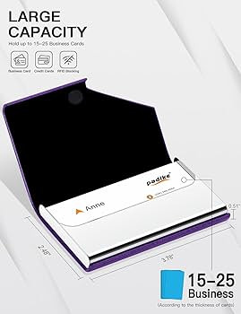 Padike Business Card Holder, Upgraded Leather Business Card Case Pocket Card Holders for Men or W... | Amazon (US)