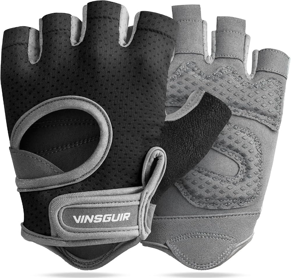 VINSGUIR Workout Gloves for Women and Men, Breathable & Padded Gym Gloves | Amazon (US)