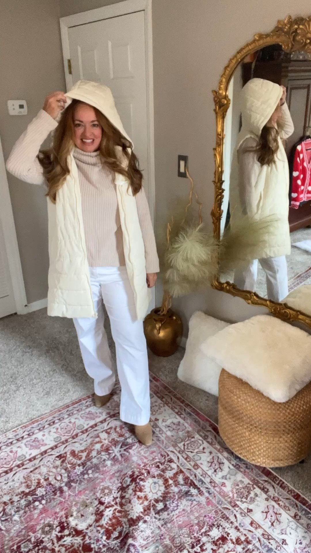 A great warm layer that is less restrictive than a big coat! Long vest puffer with a hood. Perfect winter layering piece .

#LTKdayinmylife #LTKSeasonal #LTKmomlife