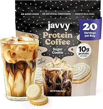 Sugar Cookie Protein Iced Coffee - Premium Whey Protein & Instant Iced Coffees - 100% Natural Cold Brew Coffee - Zero Artificial Flavors & Sweeteners, 80 mg Caffeine, 0g of Sugar, 20 Servings | Amazon (US)
