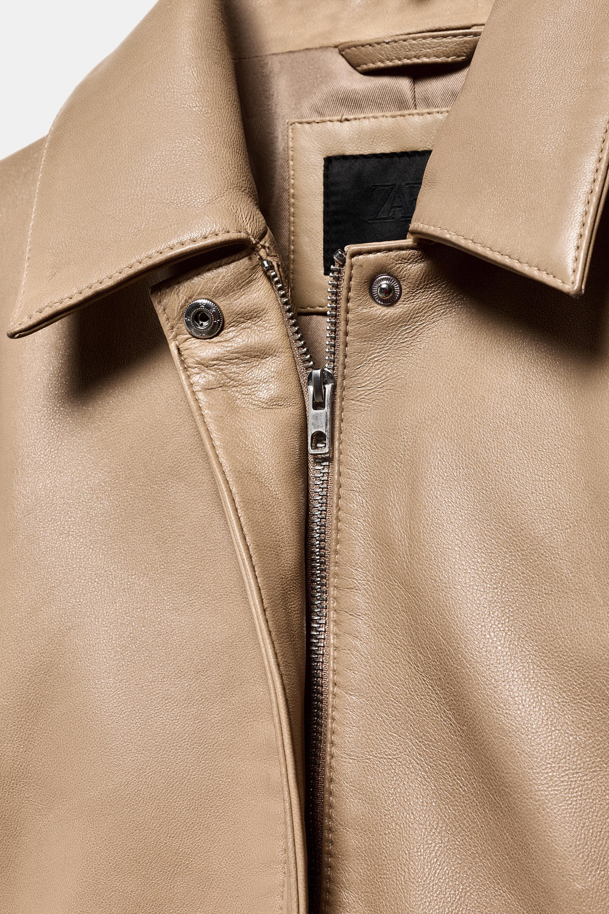 100% LEATHER FITTED BLAZER | Zara UK