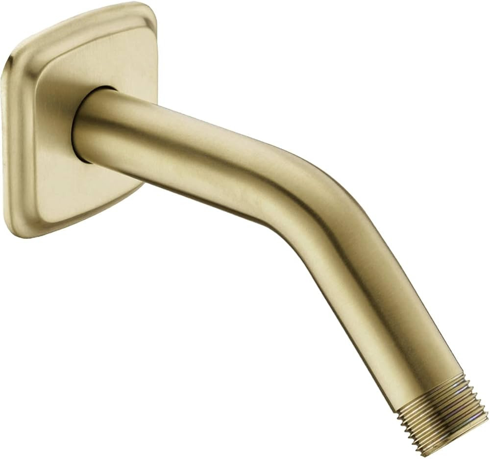TRUSTMI Shower Arm with Flange, Angled 6-Inch Stainless Steel Replacement Pipe, Wall Mounted Tube... | Amazon (US)