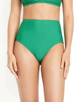 Matte High-Waisted Bikini Swim Bottoms | Old Navy (US)
