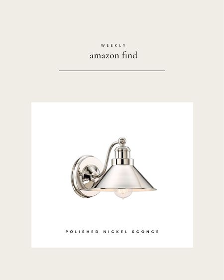 Weekly Amazon Find: Modern Industrial Polished Nickel Wall Sconce 

#LTKfindsunder100 #LTKhome