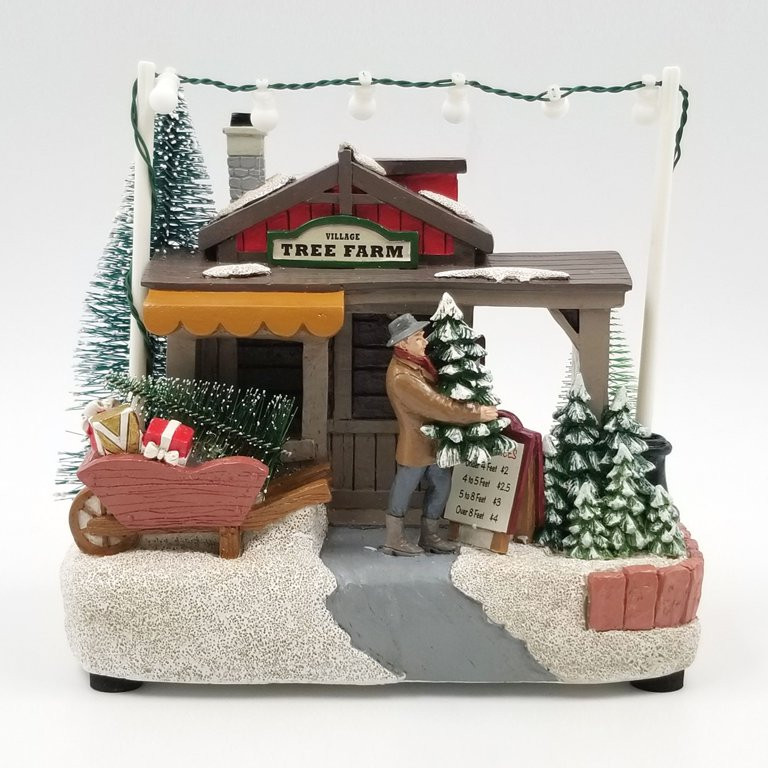 Holiday Time Light Up Village Tree Farm - Walmart.com | Walmart (US)