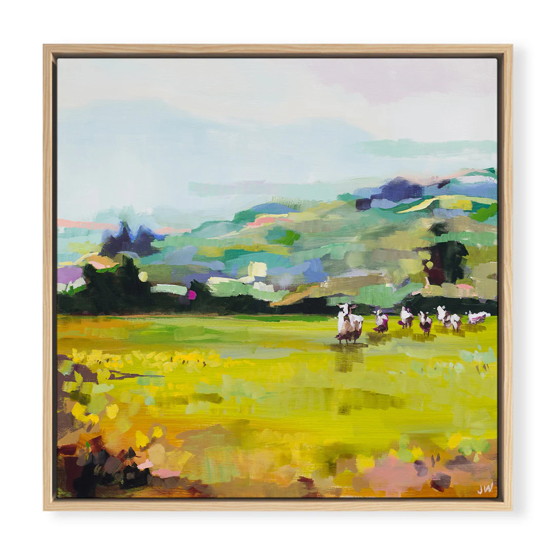 Pasture View by Jenny Westenhofer Painted Art Print | Urban Garden Prints