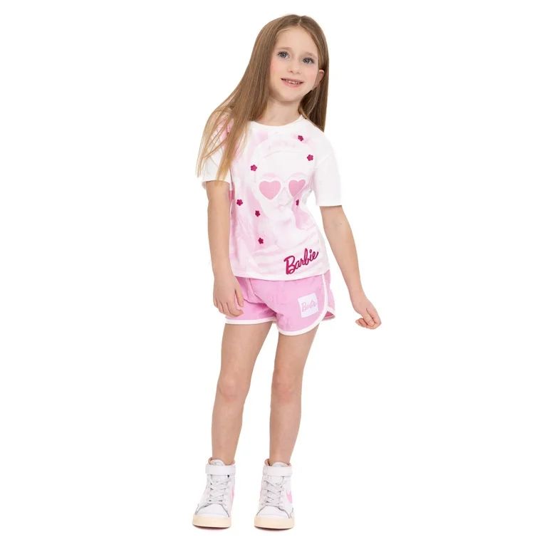 Mattel Barbie Toddler Girls T-Shirt and Shorts Set, 2-Piece, Sizes 2T-5T | Walmart (US)