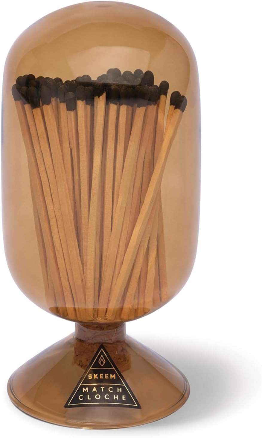 Skeem Glass Match Cloche - Amber - Includes 120 Small Black-Tipped Match Sticks | Amazon (US)