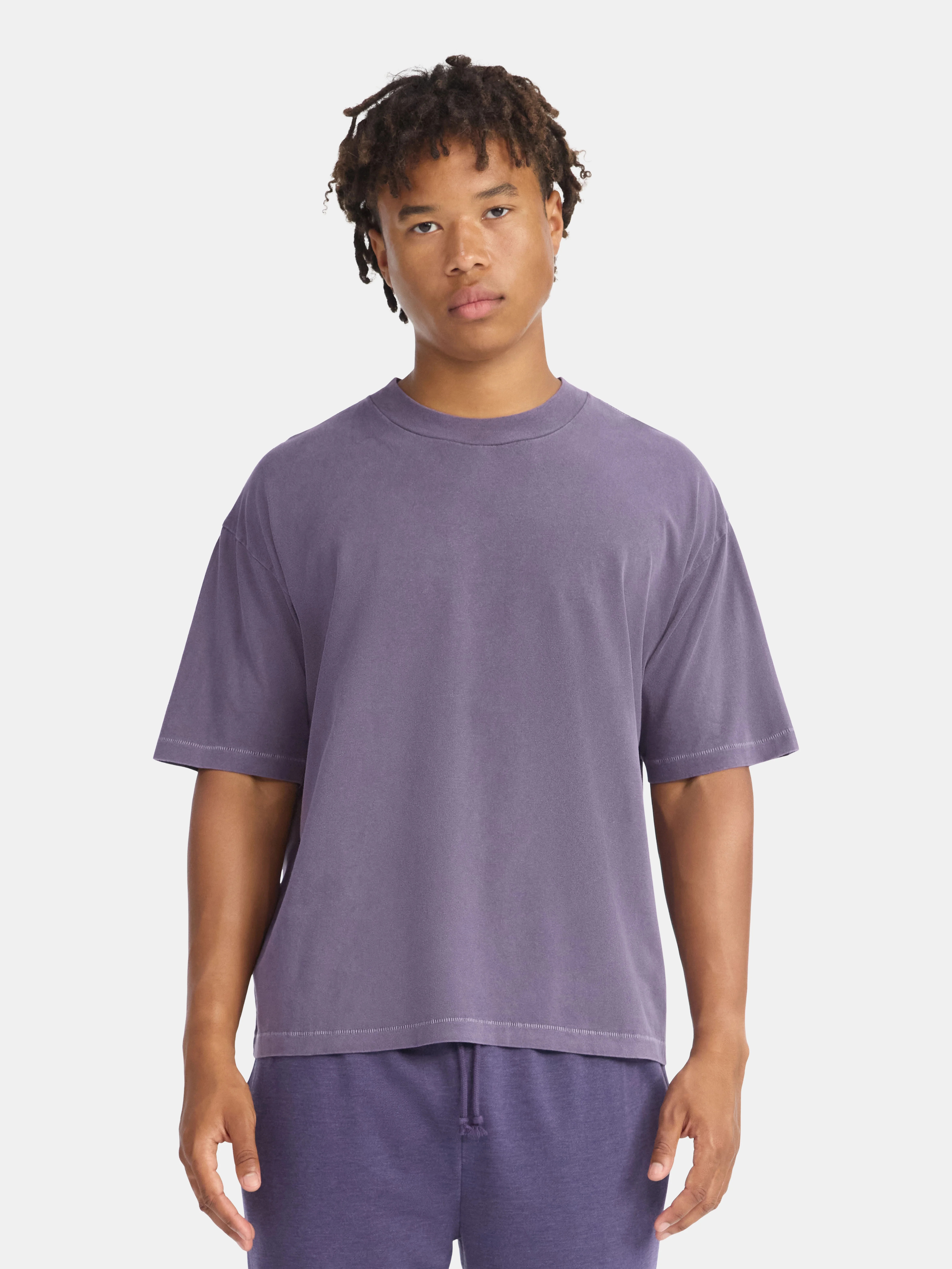 No Boundaries Cotton Oversized Cropped Tee, Men's & Big Men's | Walmart (US)