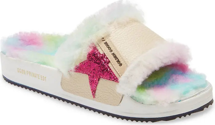 Poolstar Genuine Shearling Slide Sandal (Women) | Nordstrom