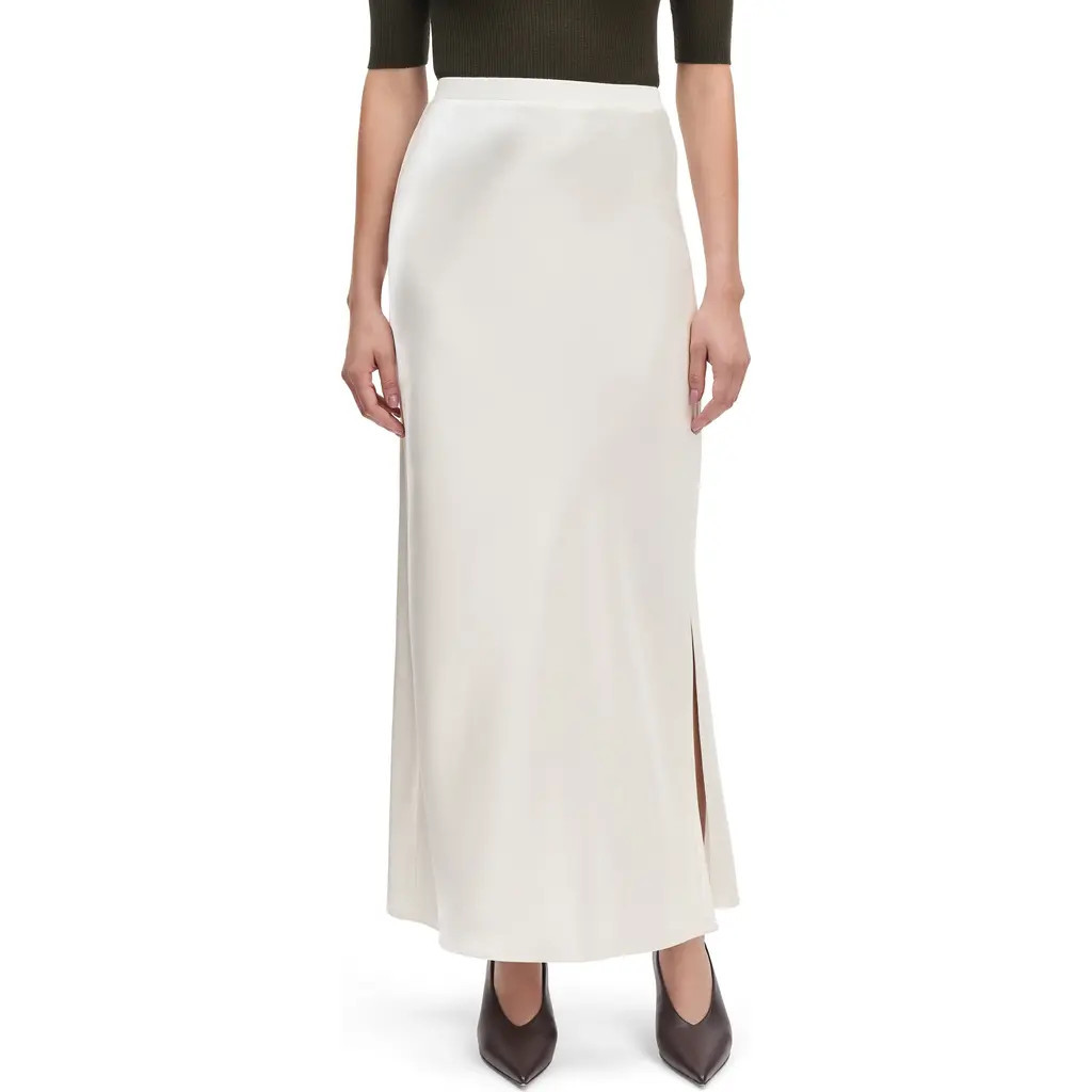 Favorite Daughter The Josie Satin Skirt in Ivory at Nordstrom, Size Small | Nordstrom
