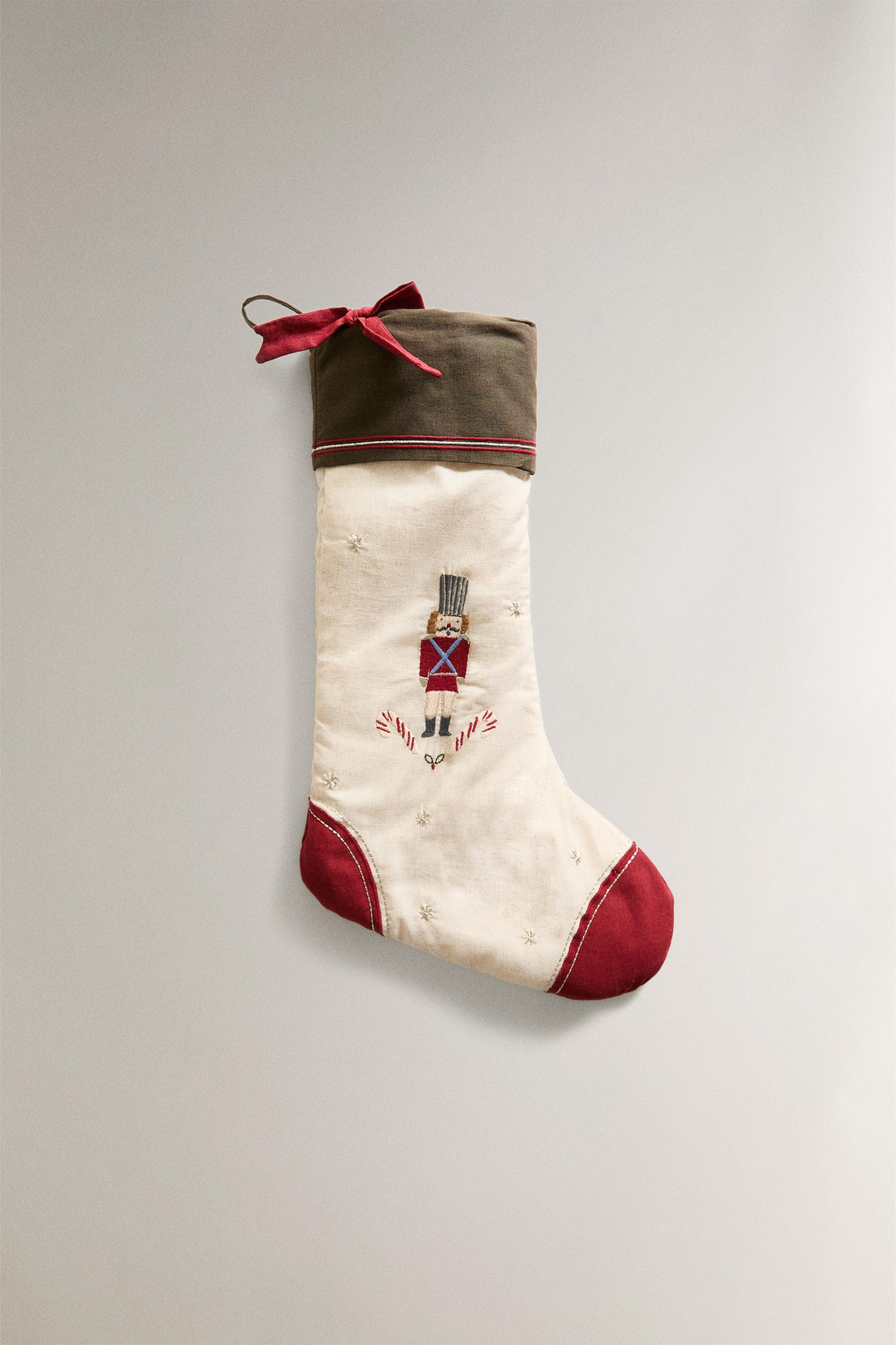 EMBROIDERED STOCKING CHRISTMAS DECORATION | Zara US