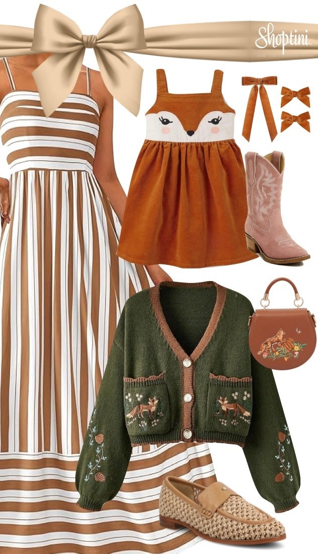 Mom and daughter fun fall outfits / fall fox dress for toddler girls / brown and green fall outfit / fall church outfits for mom and daughter 

#LTKKids #LTKFamily #LTKFindsUnder50