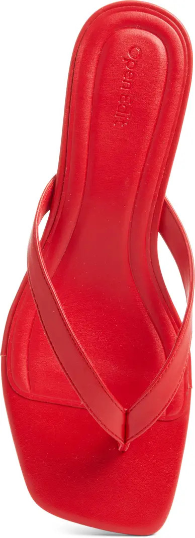 Open Edit Tori Kitten Heel Sandal in Black at Nordstrom, Size 8.5 | Nordstrom