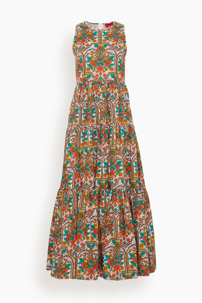 Sleeveless Big Dress in Corte White | Hampden Clothing