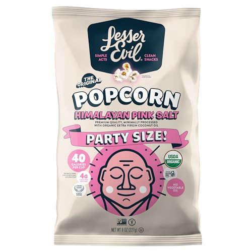Lesser Evil Organic Pink Himalayan Salt Popcorn 8 OZ | Amazon (US)
