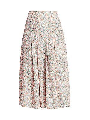 Faithfull The Brand Cuesta Floral Midi Skirt - Vionette F - Size XS | Saks Fifth Avenue