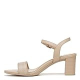 Naturalizer Womens Bristol Ankle Strap Block Heel Dress Sandal Tan Straw Raffia 5.5 M | Amazon (US)