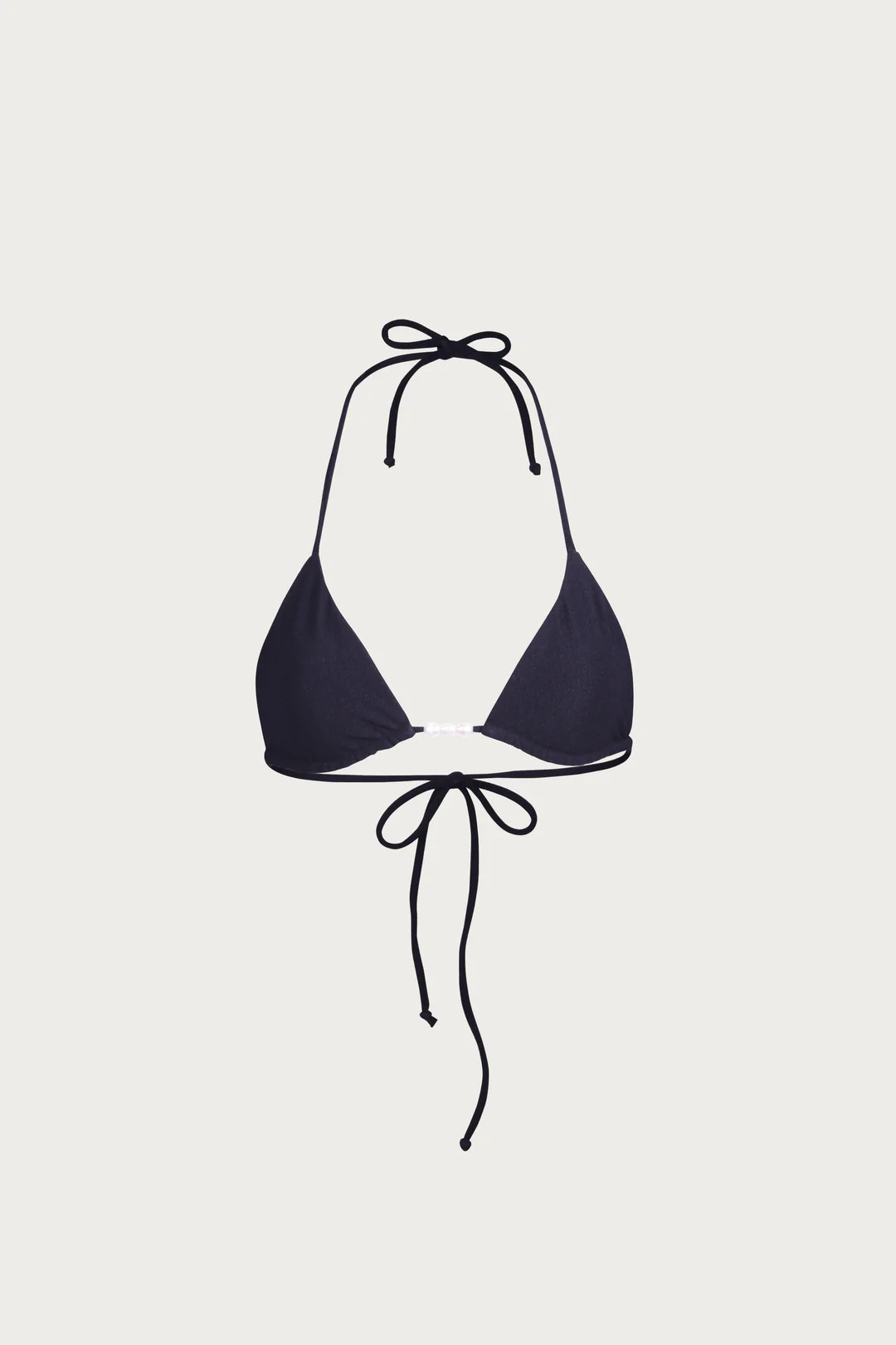 Beaded Triangle Top (Faux Suede Black) | SAME