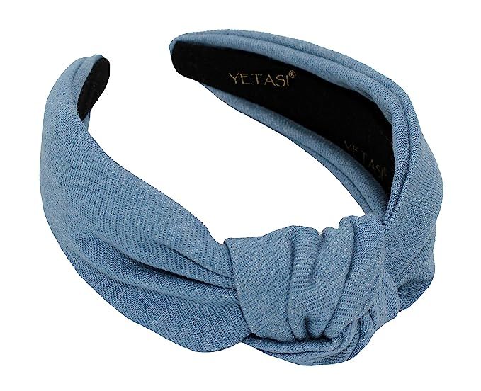 YETASI Head bands for Women's Hair are Trendy Denim Headbands for Women . Long Lasting Light Blue... | Amazon (US)