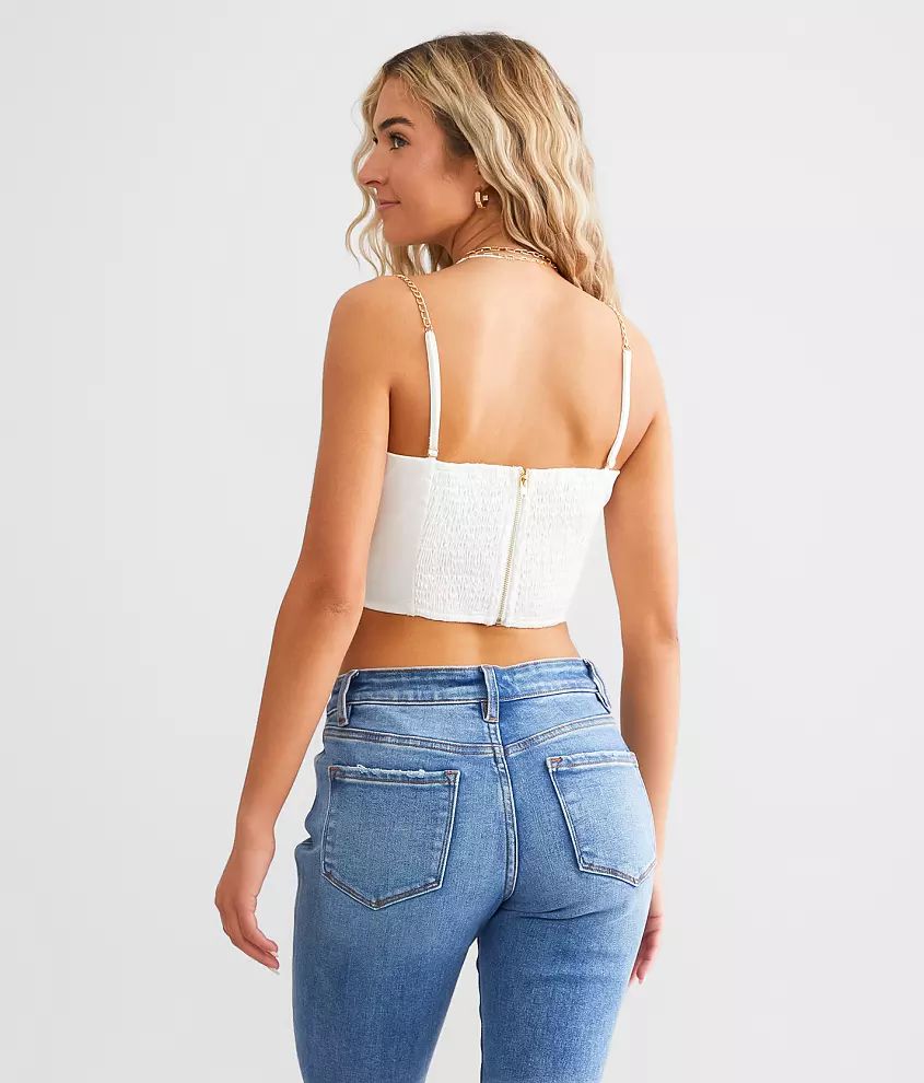 The Vintage Shop Satin Corset Cropped Tank Top | Buckle