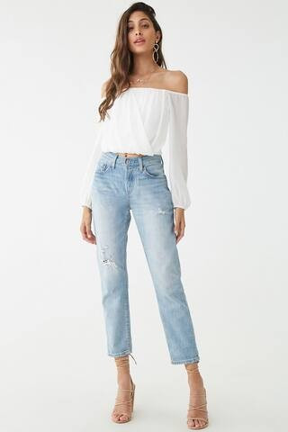Off-the-Shoulder Peasant Sleeve Top | Forever 21 (US)