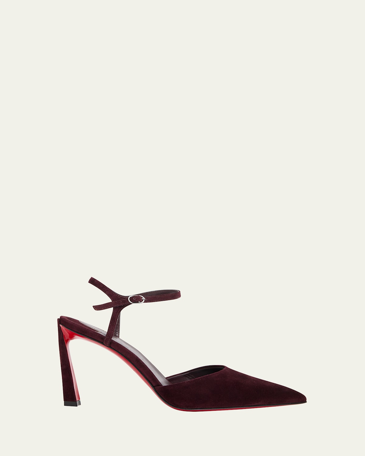 Condora Suede Ankle-Strap Red Sole Pumps | Bergdorf Goodman