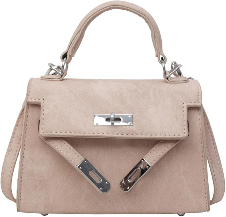 Women Designer Small Leather Top Handle Satchel Detachable Shoulder Strap Crossbody Bag | Amazon (US)