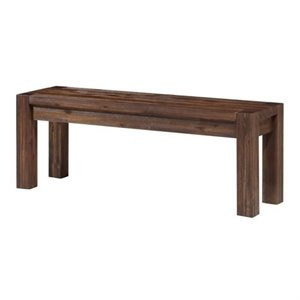 Bowery Hill Solid Wood Bench in Brick Brown | Cymax