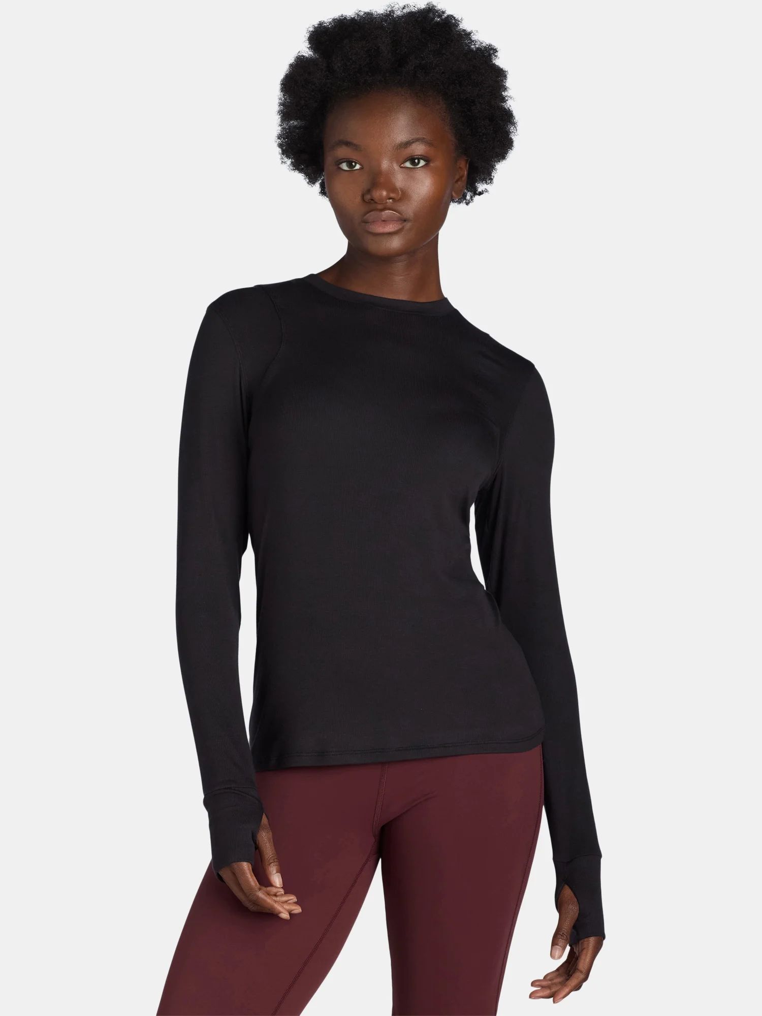 Avia Women's Outdoor Tee with Long Sleeves, Sizes XS-XXXL | Walmart (US)