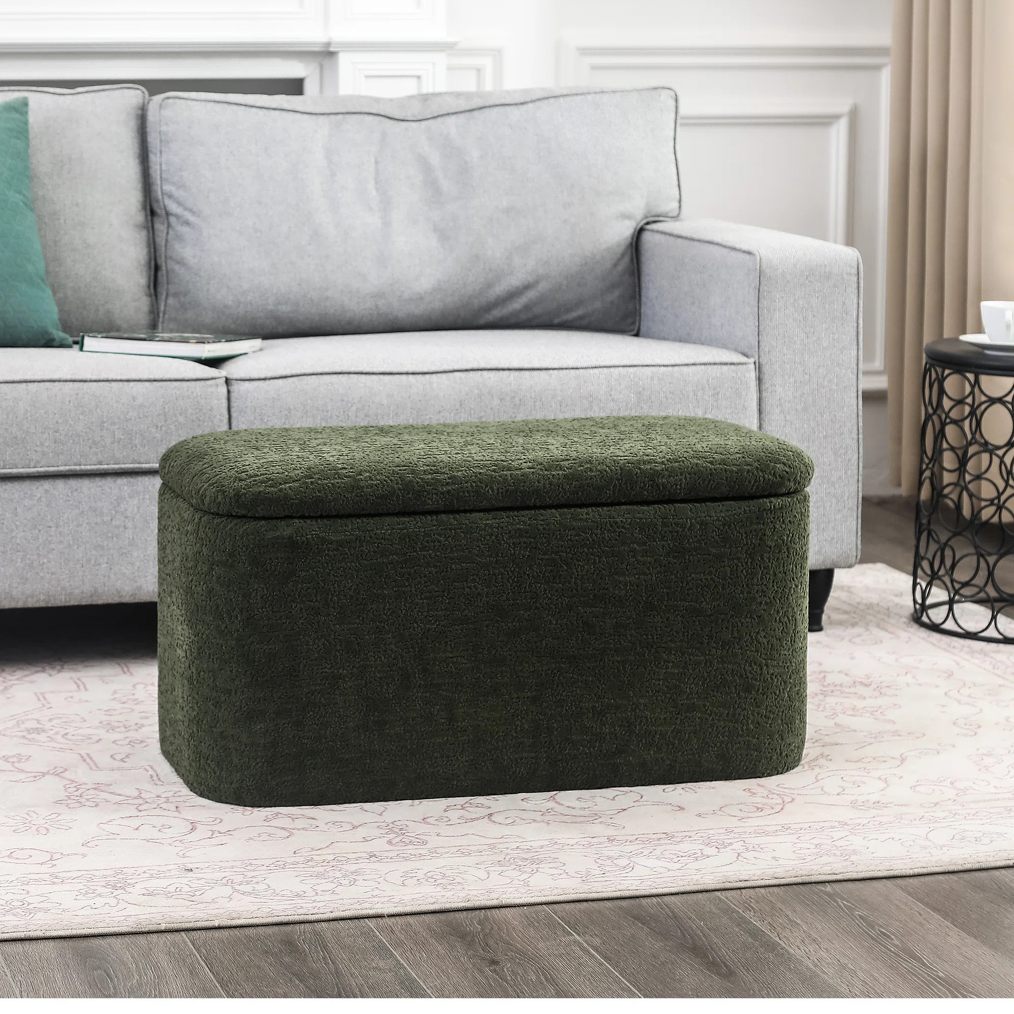 Rectangle Velvet Storage Ottoman Bench | Wayfair North America
