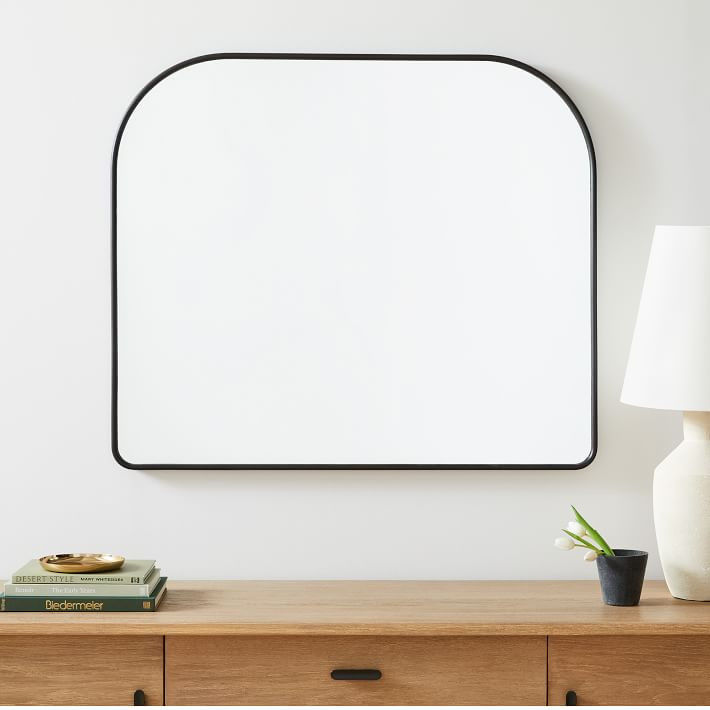 Streamline Wide Arch Mantel Mirror - 42"W x 36"H | West Elm (US)